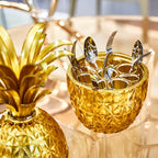 Melissa Cutlery Holder & Ice Bucket Acrylic Base Pineapple - Gold