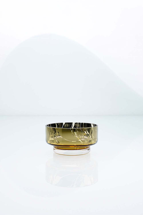 Trophy Mini Disk Bowl, 12cm, Amber