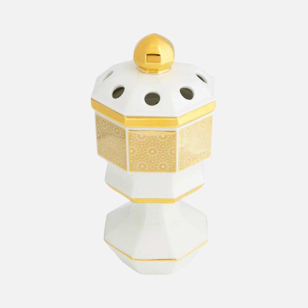 Mabkhara White With Arabic Des. for Home