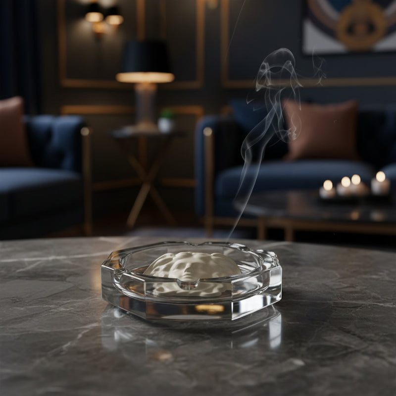 Medusa Lumière Haze Ashtray – Smoky Grey, 16cm