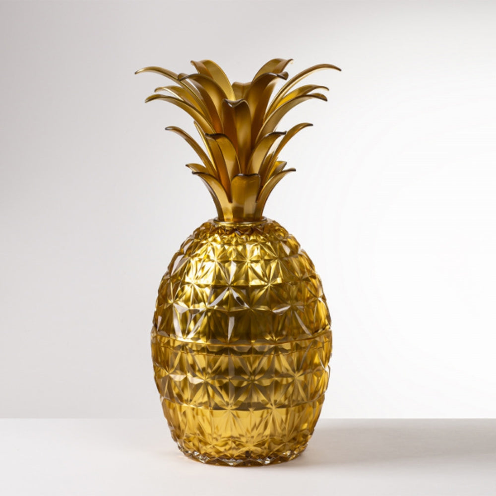 Melissa Cutlery Holder & Ice Bucket Acrylic Base Pineapple - Gold