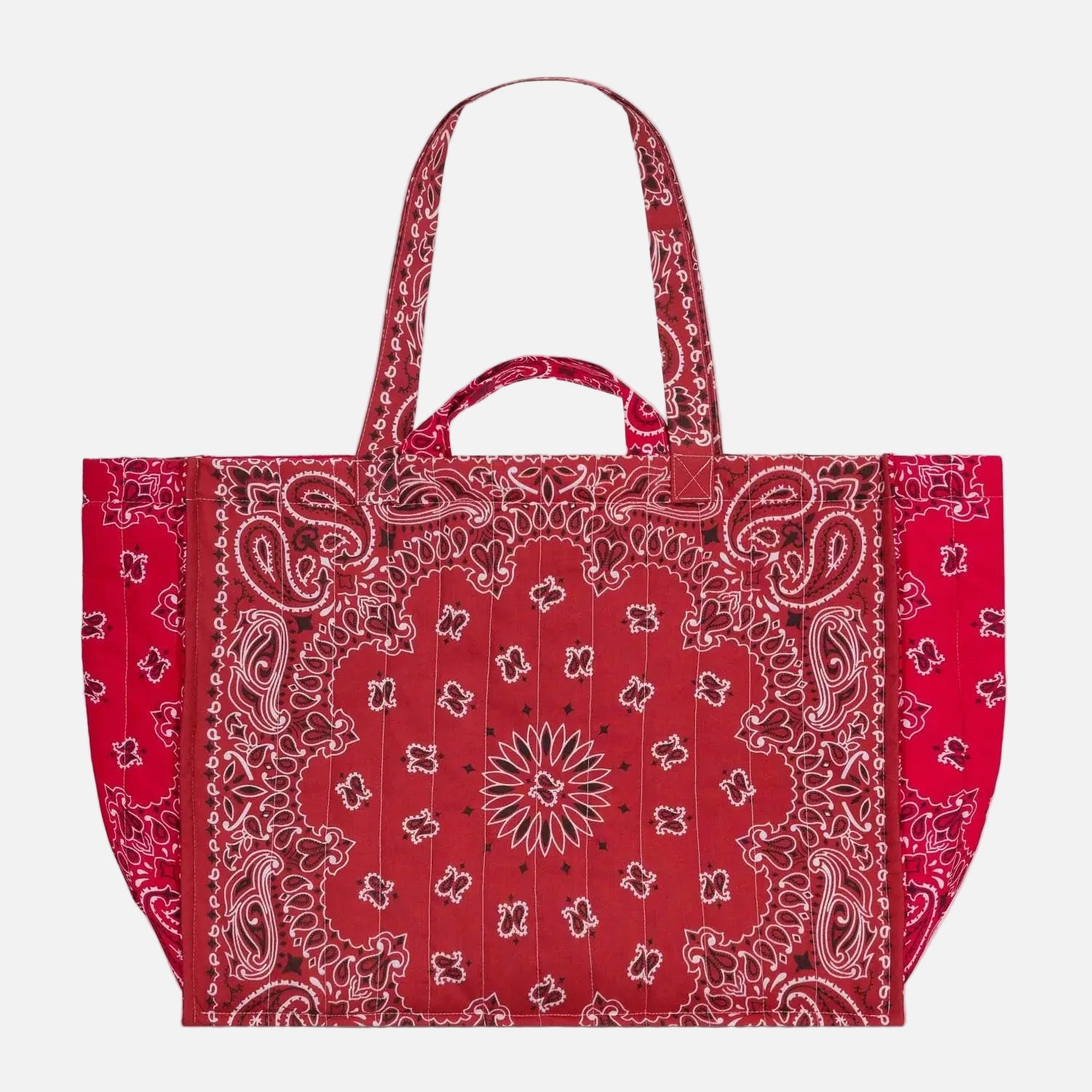 Maxi Cabas Matelasse-LOVE-Vintage Red