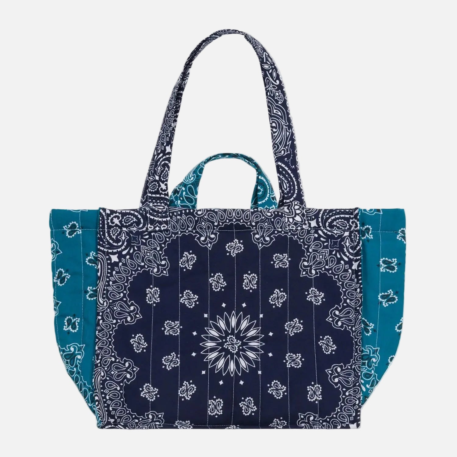 Call It Maxi Cabas Matelassé - Make Love & Peace Navy/ Pétrole Tote Bag