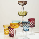 Peony Multicolour Coupe Glasses – Set of 6