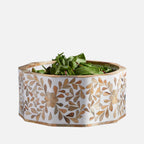 Mya Handmade Inlay Bowl – Floral Wood Mosaic Design