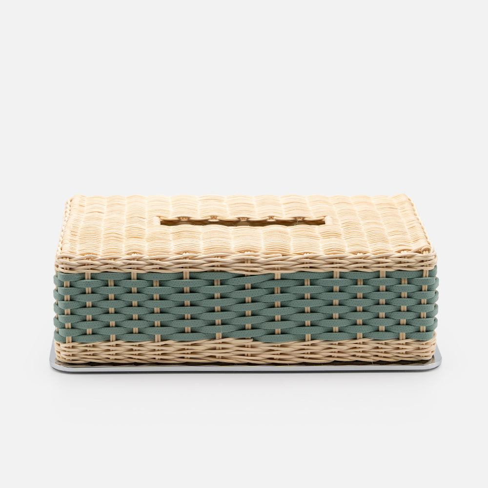 Amiens Rattan Tissue Box (Mint)