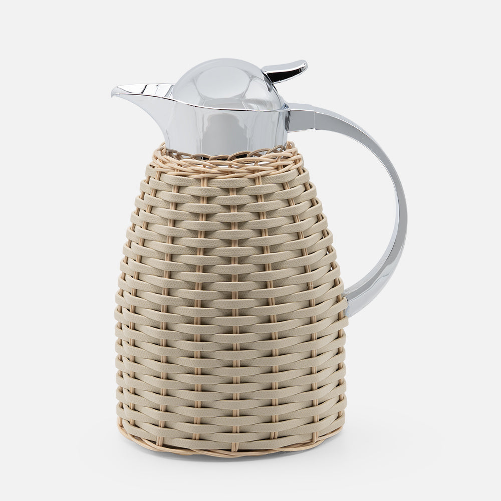 Chantilly Leather &amp; Rattan Carafe 1.5