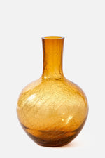 Crackled Glass Ball Body Vase - L