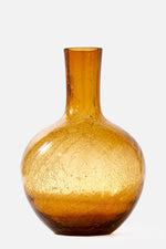 Crackled Glass Ball Body Vase - L