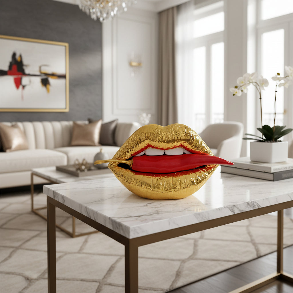 Spicy Riot Ornament, Gold, 15cm