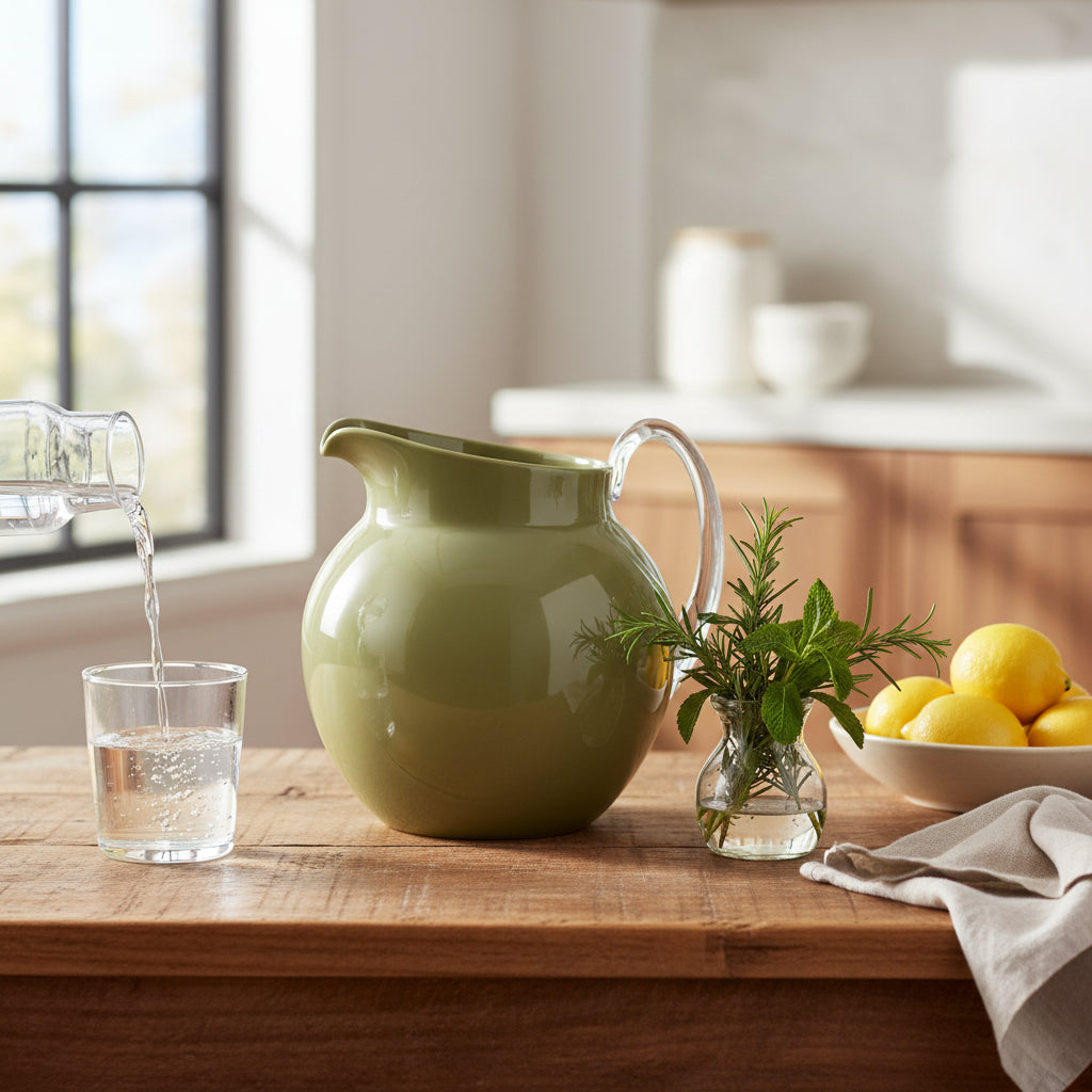 Pallina Olive Green Gloss Acrylic Pitcher – 2L