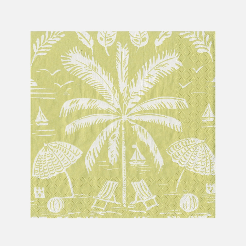 Palms And Parasols Key Lime Luncheon Napkins