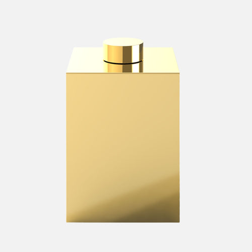 Paper Bin With Cover - Gold 24 Carat