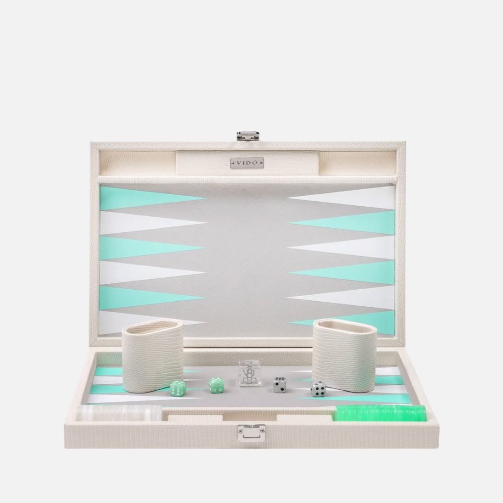 Pearl Lizard Medium Backgammon