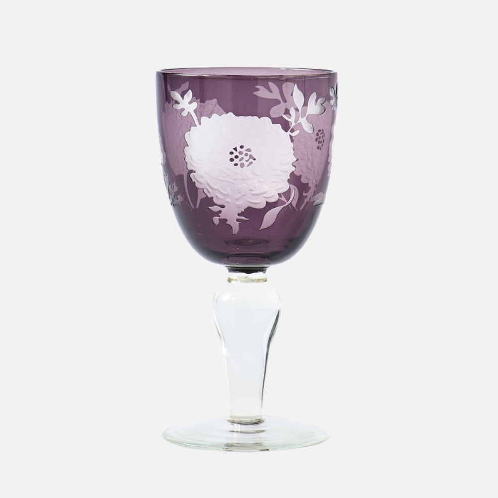 Peony Multicolour Wine Glasses – Set of 6