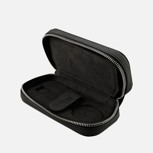 Philipp 2 Piece Watch Zip Case - Black