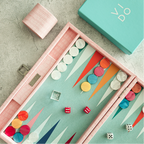 Pink Crocodile Medium Backgammon