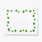 Waww La Table Lucky Clover white linen placemats by Aurélie Bidermann, set of four, front view