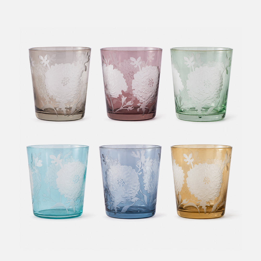 Peony Tumblers Multi Colour – (Set of 6)