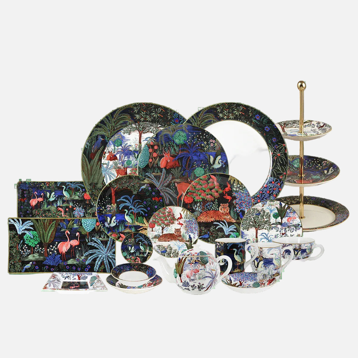 Set of 4 Assorted Dessert Plates - Le jardin du palais