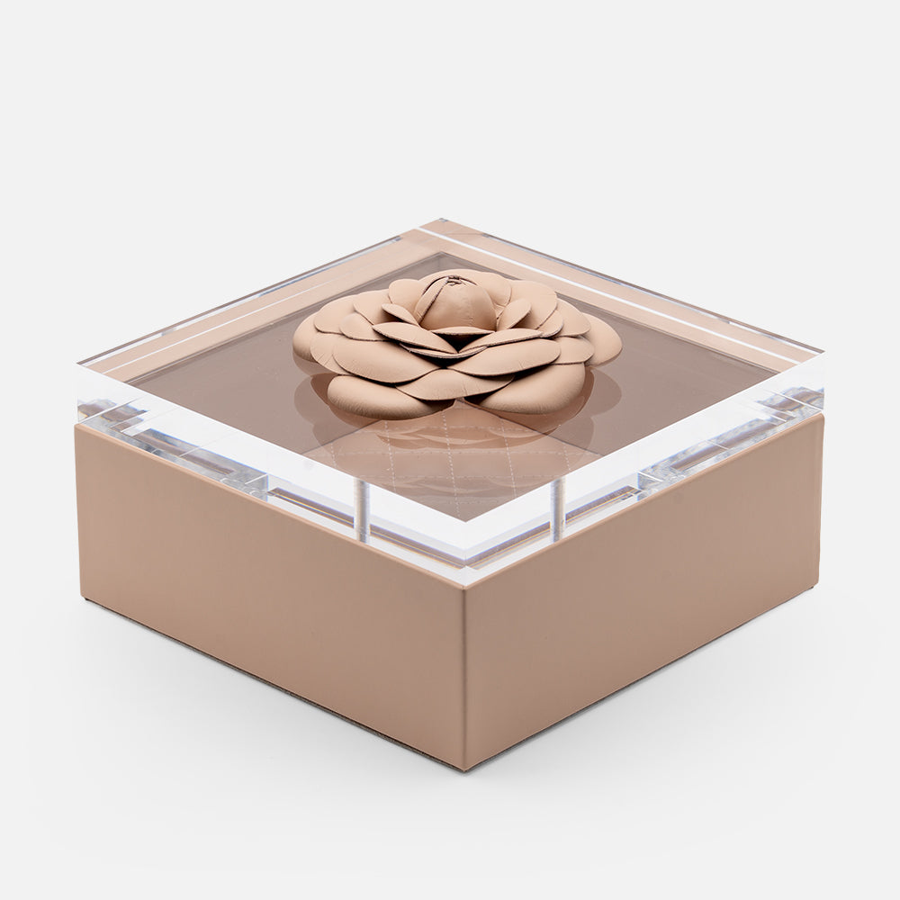 Fleur Camellia Diamonds Square Box (Large)