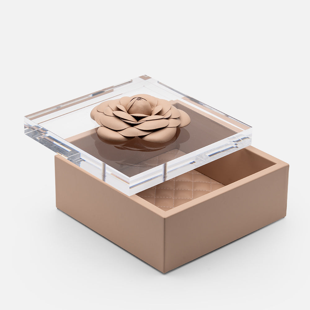 Fleur Camellia Diamonds Square Box (Large)