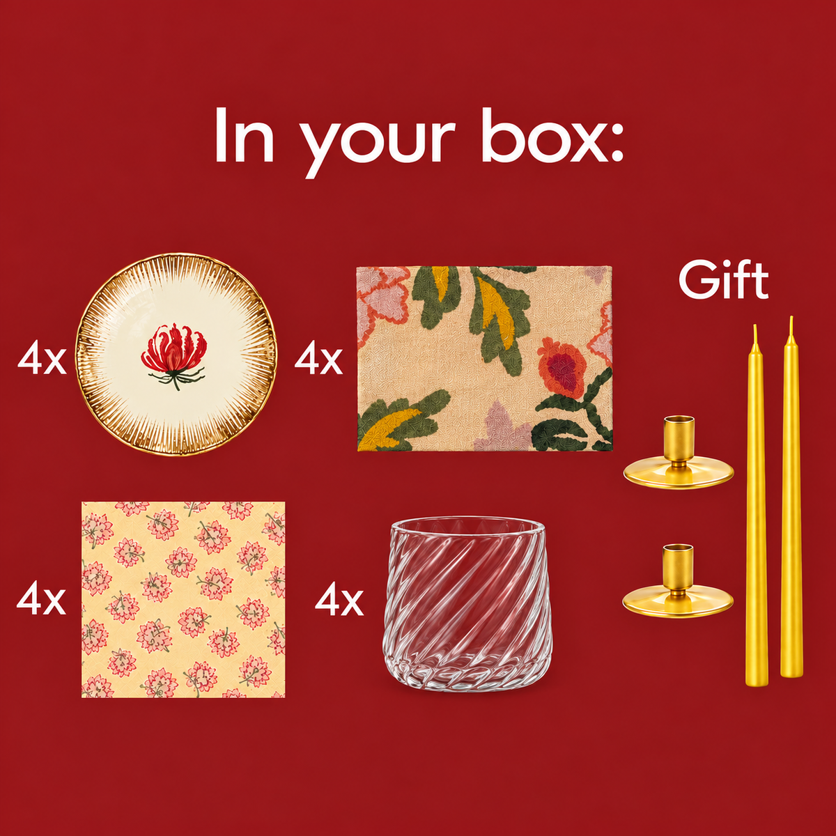 Pret-a-Poser 18 pc Dining-in-a-Box for 4 Persons