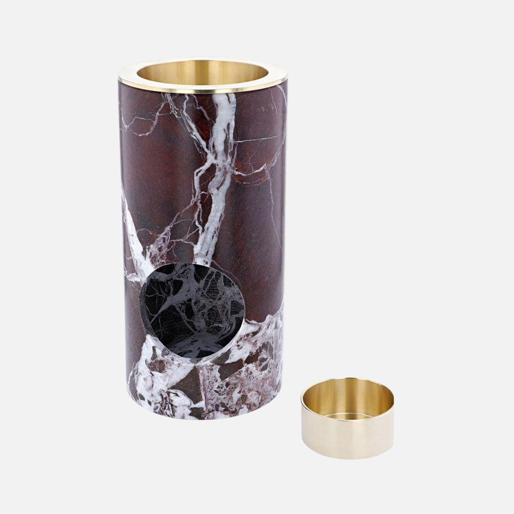 موقد زيت روسو ليفانتو – وعاء نحاسي وقاعدة شمعة صغيرة