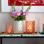 Hurricane Boule Large Rosé – Hand-Blown Glass Lamp & Vase