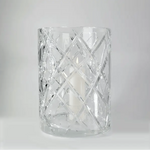 Hurricane Crystal Lamp Large – Clear Hand-Cut Crystal