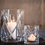 Hurricane Crystal Lamp Medium – Hand-Cut Candle Holder