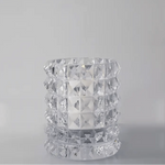 Hurricane Crystal Lamp Medium – Stud Clear Candle Holder