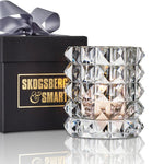 Hurricane Crystal Lamp Medium – Stud Clear Candle Holder