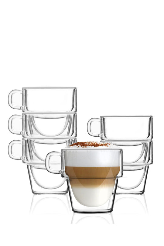 Senzo Double Wall Mugs, 350ml, Set of 6