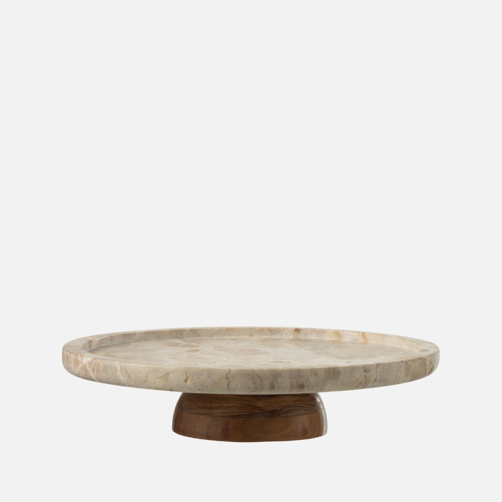 Round Marble Serving Board – Beige/Natural