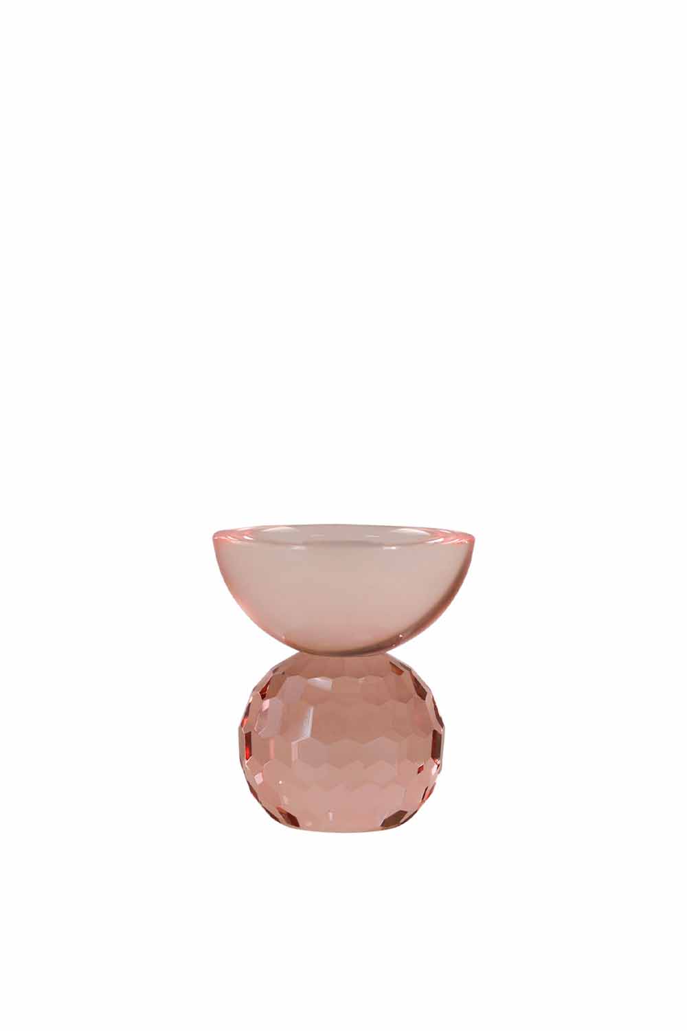 Shadow Crystal Candle Holder, Rose