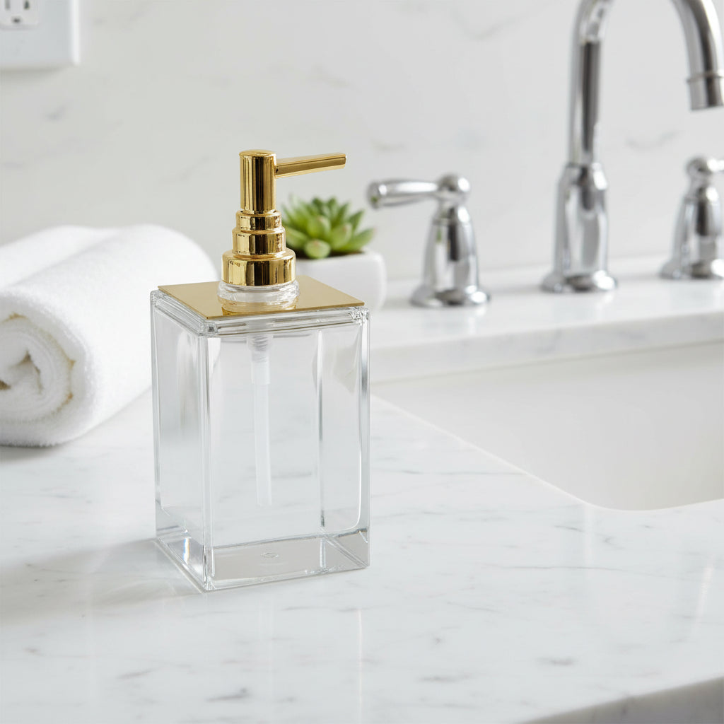Crystal Glass Soap Dispenser ( Square )