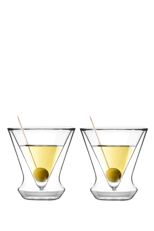 Soho Double Wall Martini Glasses, Set of 2