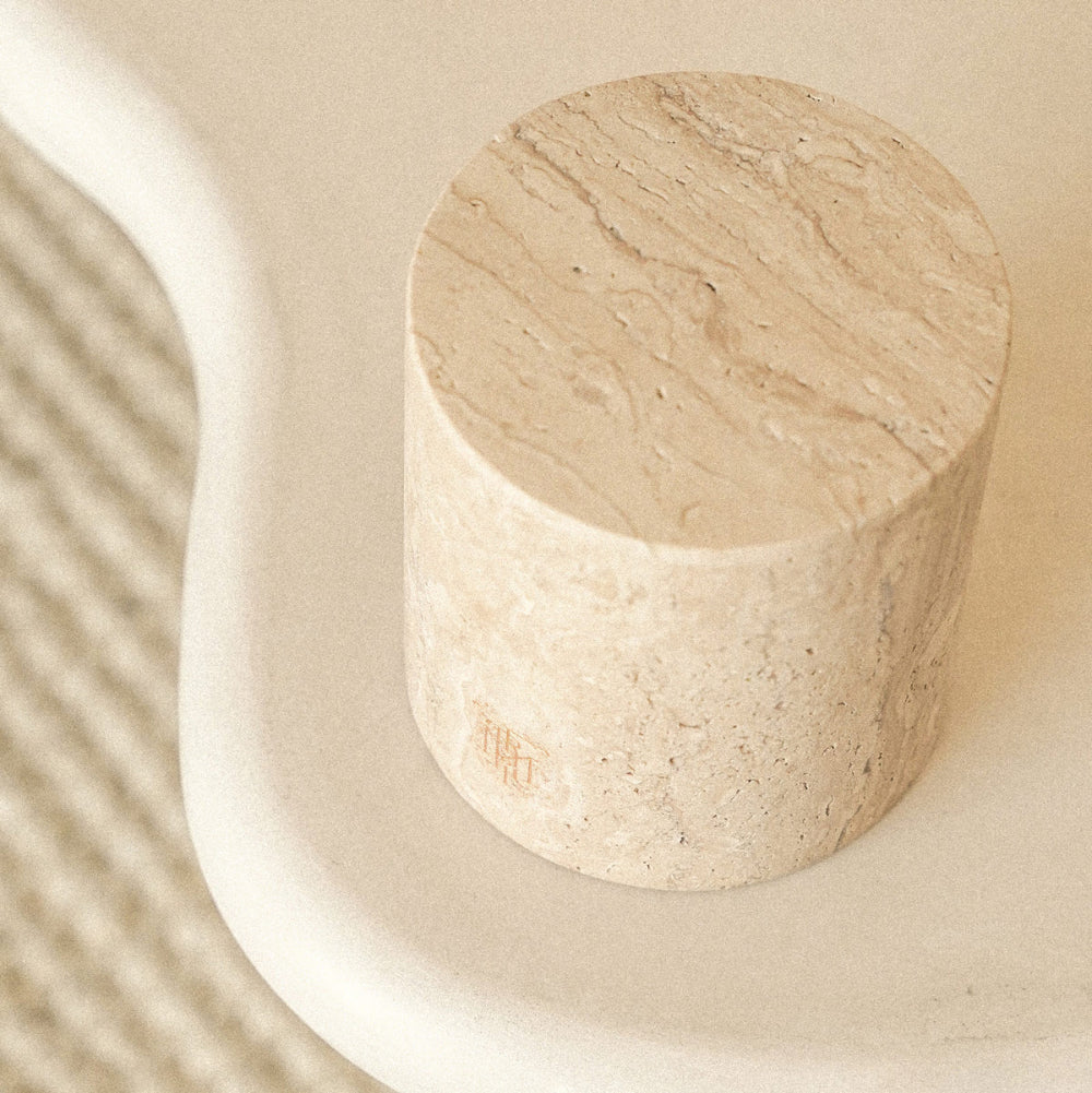 Travertine Candle Holder