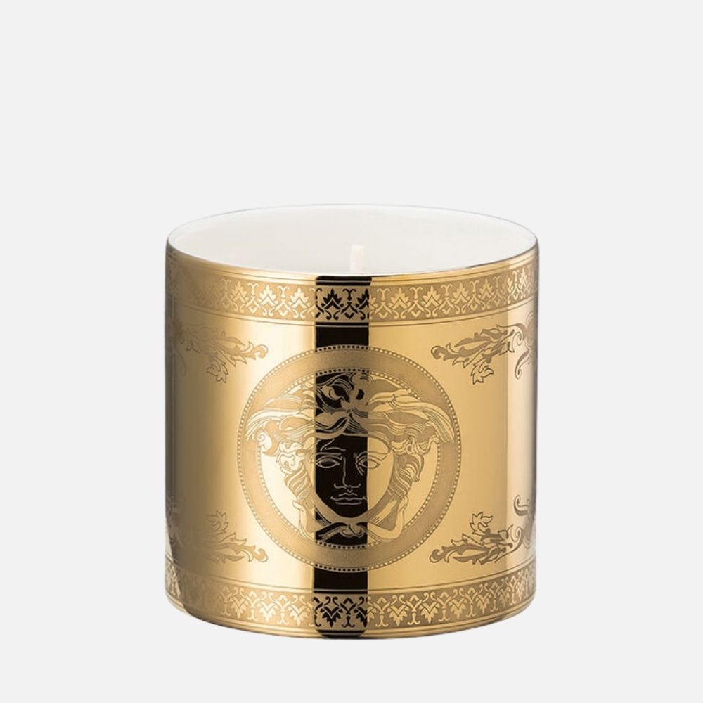 Versace Golden Medusa Table Light with Scented Candle