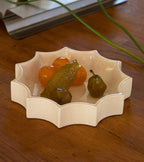 Tasca Small Change Tray in crackle cream white