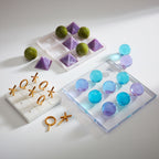Brass Tic-Tac-Toe Set - Marble Base