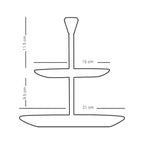 Dimlaj Kareem 2 Tiered Tray (Gold) - Premium Stands from Kareem By Dimlaj - Just $210! 