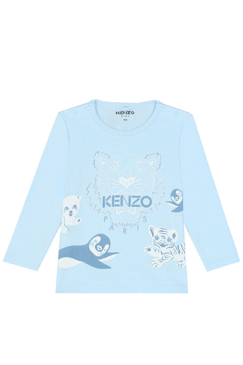 Tiger print Baby LS Tee for Boys - Maison7