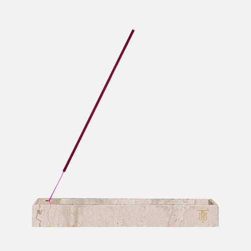 Travertine Marble Incense Holder – Beige