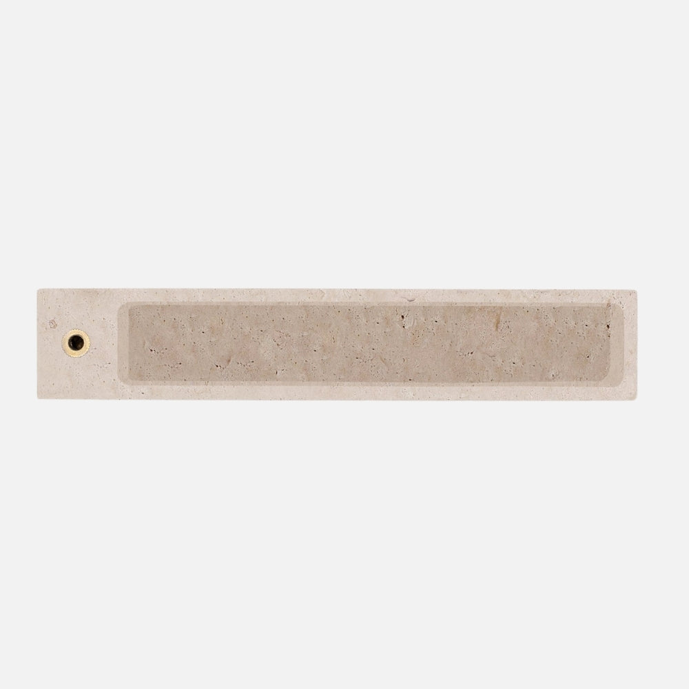 Travertine Marble Incense Holder – Beige