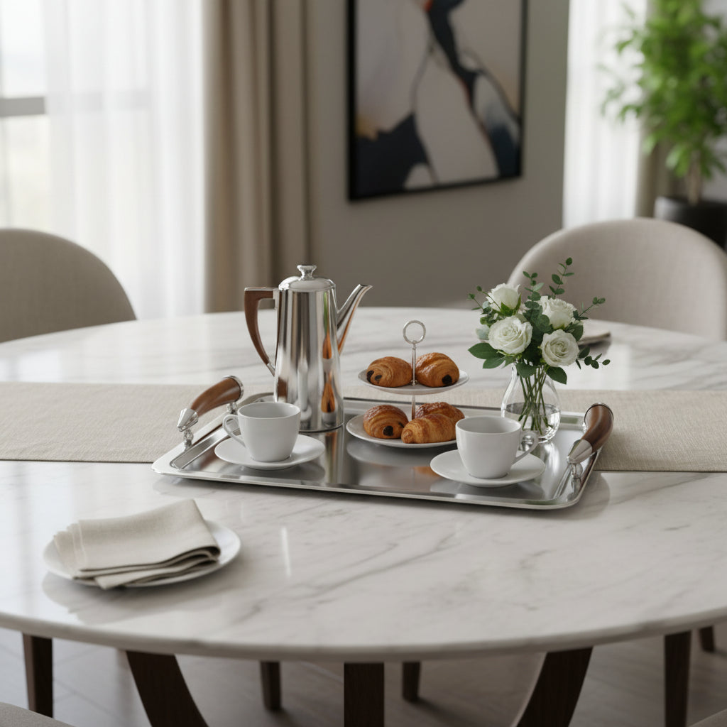 Abhika Aspen Tray – Silver