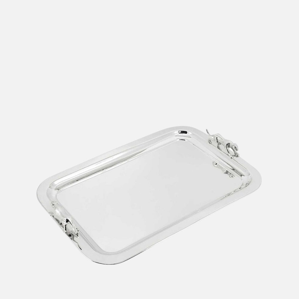 Abhika Leo Big Tray – Silver