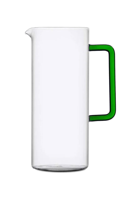 Tube Jug with Green Handle, 1.2 L