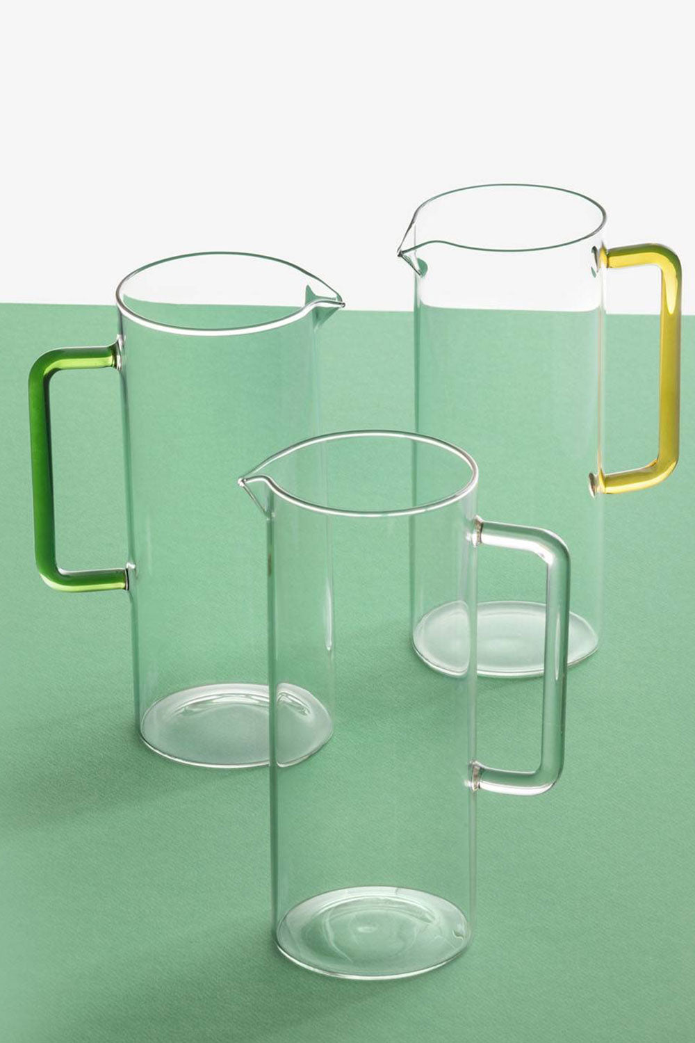 Tube Jug with Green Handle, 1.2 L